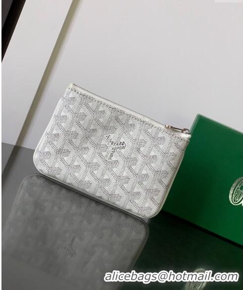 Good Looking Goyard Senat Mini Pouch 1061XS White 2024