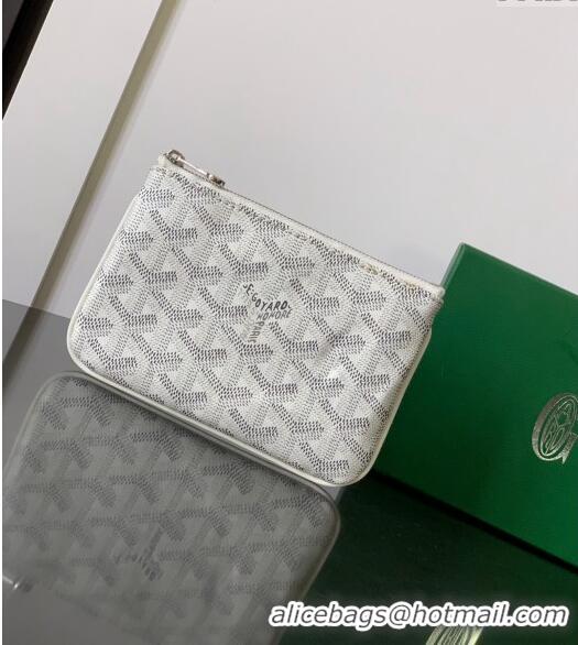 Good Looking Goyard Senat Mini Pouch 1061XS White 2024