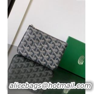 Top Grade Goyard Senat Mini Pouch 1061XS Dark Grey 2024