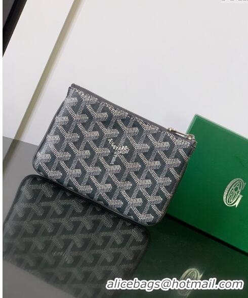 Top Grade Goyard Senat Mini Pouch 1061XS Dark Grey 2024