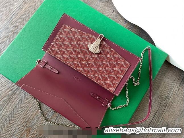 Popular Style Goyard Duchess Marie-Caroline Chain Bag 8216 Burgundy 2024