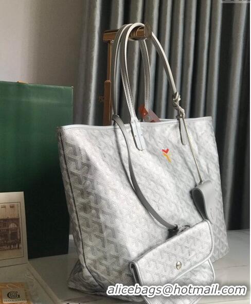 Big Discount Goyard Saint Louis Tote Bag PM 020184 Silver 2024