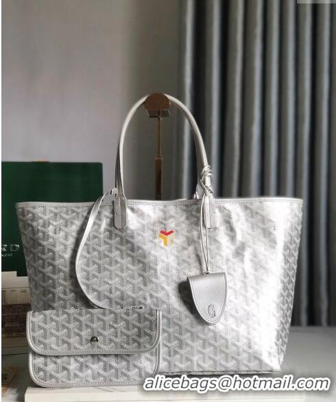 Big Discount Goyard Saint Louis Tote Bag PM 020184 Silver 2024