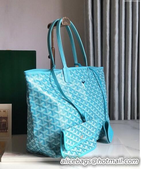 Well Crafted Goyard Saint Louis Tote Bag PM 020184 Turquoise Blue 2024