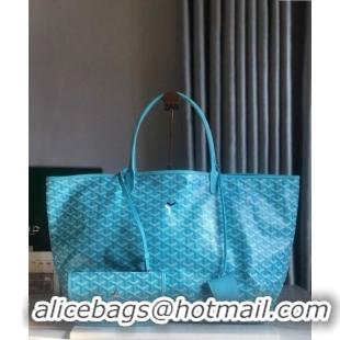 Famous Brand Goyard Saint Louis Tote Bag GM 020144 Turquoise Blue 2024