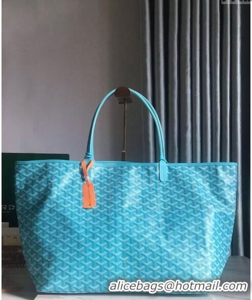 Famous Brand Goyard Saint Louis Tote Bag GM 020144 Turquoise Blue 2024