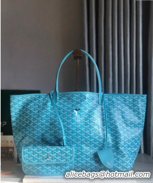 Famous Brand Goyard Saint Louis Tote Bag GM 020144 Turquoise Blue 2024