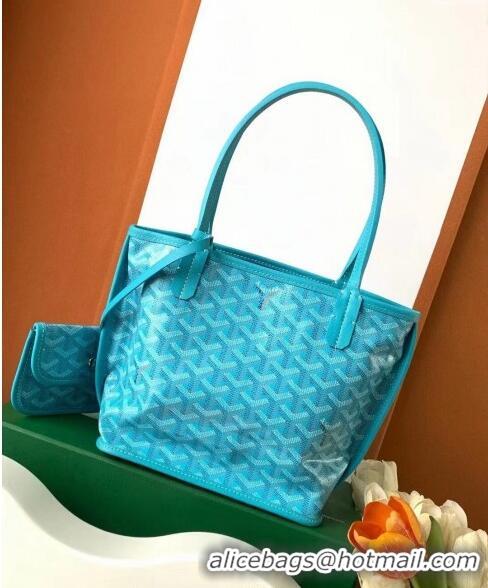 Pretty Style Goyard Anjou Mini Tote Bag 8003 Turquoise Blue 2024