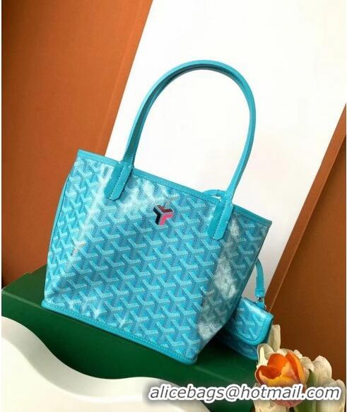 Pretty Style Goyard Anjou Mini Tote Bag 8003 Turquoise Blue 2024