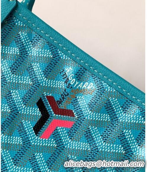 Pretty Style Goyard Anjou Mini Tote Bag 8003 Turquoise Blue 2024