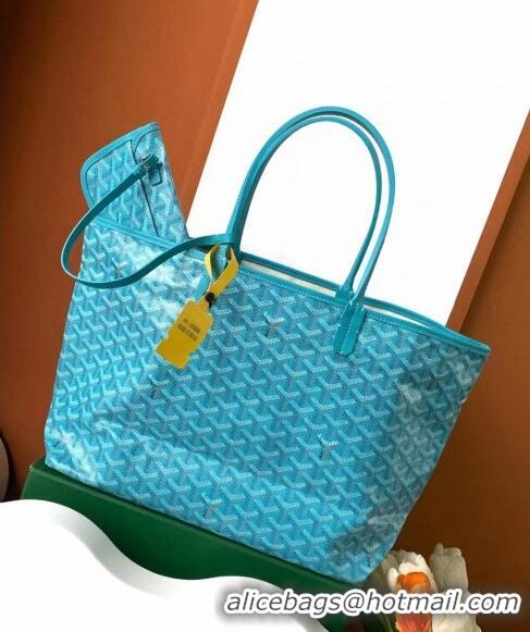 Good Quality Goyard Saint Louis Tote Bag PM 020184 Turquoise Blue 2024