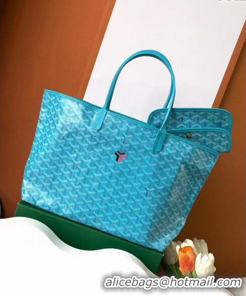 Good Quality Goyard Saint Louis Tote Bag PM 020184 Turquoise Blue 2024