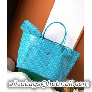 Luxury Discount Goyard Saint Louis Tote Bag GM 020144 Turquoise Blue 2024