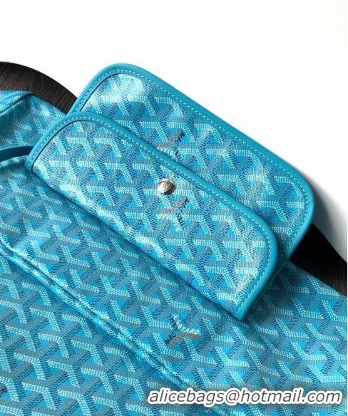 Luxury Discount Goyard Saint Louis Tote Bag GM 020144 Turquoise Blue 2024