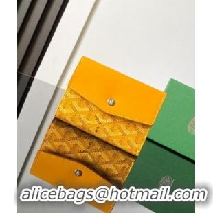 Top Grade Goyard Saint-Gabriel Wallet 3319 Yellow 2024