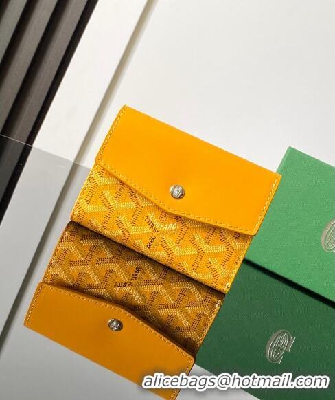 Top Grade Goyard Saint-Gabriel Wallet 3319 Yellow 2024