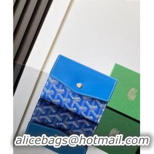 Grade Quality Goyard Saint-Gabriel Wallet 3319 Sky Blue 2024