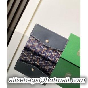 Top Grade Goyard Saint-Gabriel Wallet 3319 Navy Blue 2024