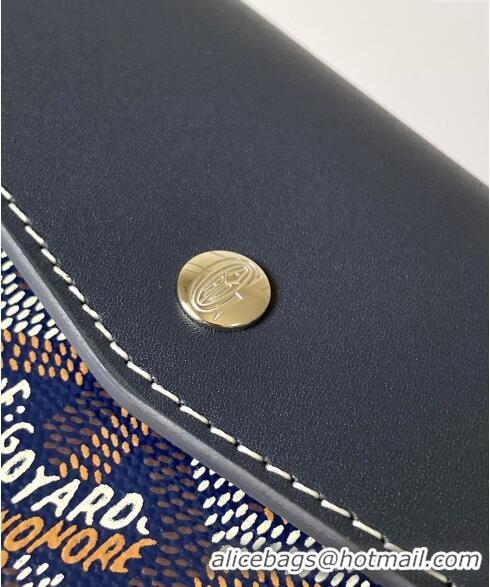 Top Grade Goyard Saint-Gabriel Wallet 3319 Navy Blue 2024