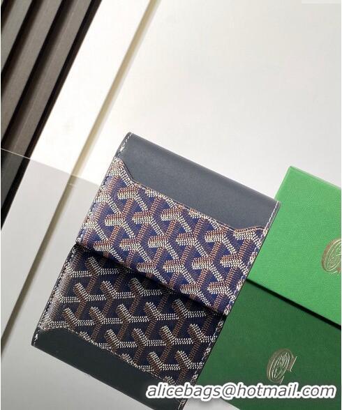 Top Grade Goyard Saint-Gabriel Wallet 3319 Navy Blue 2024