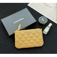 Market Sells Chanel Grained Calfskin Classic Zipped Case Pouch A0617 Apricot 2024