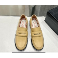 Big Discount Chanel Calfskin Loafers Apricot 701048