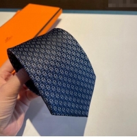 New Style Cheap Hermes Silk Tie H92109 Blue 2023 