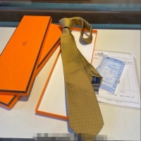 Best Price Hermes Silk Tie 030401 Gold Yellow 2024