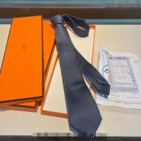 Best Price Hermes H Striped Silk Tie 030401 Blue 2024