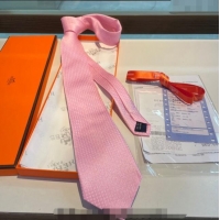 Buy Discount Hermes H Silk Tie 040801 Pink 2024