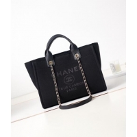 Good Taste Chanel Deauville Mixed Fibers & Calfskin Small Shopping Bag AS3257 Black/Grey 2024