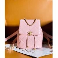 Super Quality Chanel Lambskin Backpack Bag AS4866 Light Pink 2024