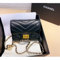 Trendy Design Chanel Boy Chevron Lambskin Chain Belt Bag 0708 Black 2024