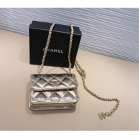 Famous Brand Chanel Lambskin Chain Mini Belt Bag 0708 Gold 2024