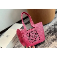 Famous Brand Loewe Elephant Straw Tote Bag 0709 Pink 2024