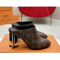 Charming Louis Vuitton Silhouette Closed Heel Mules 8.5cm in Monogram Canvas 703072