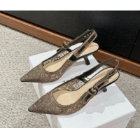 Best Price Dior J'Adior Slingback Pumps/Ballet Flats in Gold-Tone Embroidered Lace 604046