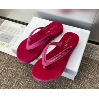 Best Grade Dior Diorsea Thong Sandal in Rosy Velvet 62828