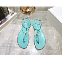 Popular Style Dior Dioriviera C'est Flat Thong Sandals in Blue Calfskin 702057