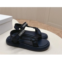 Grade Dior Dioriviera D-Wave Sandals in Technical Fabric Deep Blue 702074