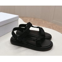 Sophisticated Dior Dioriviera D-Wave Sandals in Technical Fabric Black 702075