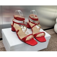 Hot Style Dior C'est Dior Heeled Sandal in Calfskin 5cm Heel Red 071711