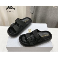 Fashionable Dior Rubber Slide Sandals D717022 Black