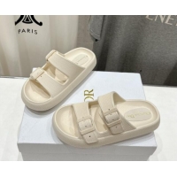 Grade Quality Dior Rubber Slide Sandals D71724 White