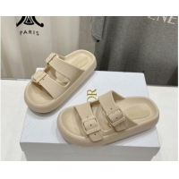 Best Price Dior Rubber Slide Sandals D71726 Beige