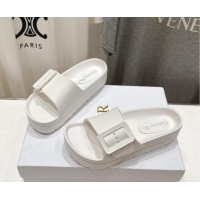 Most Popular Dior Rubber Slide Sandals D71728 White