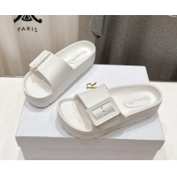 Pretty Style Dior Rubber Slide Sandals D71729 White