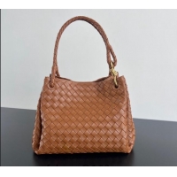 Promotional Bottega Veneta Large Parachute Shoulder Bag in Intrecciato Leather 796571 Chestnut Brown 2024