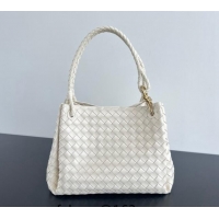 Promotional Bottega Veneta Large Parachute Shoulder Bag in Intrecciato Leather 796571 Sea Salt 2024