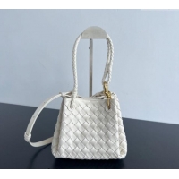 Promotional Bottega Veneta Small Parachute Shoulder Bag in Intrecciato Leather 796569 Sea Salt 2024